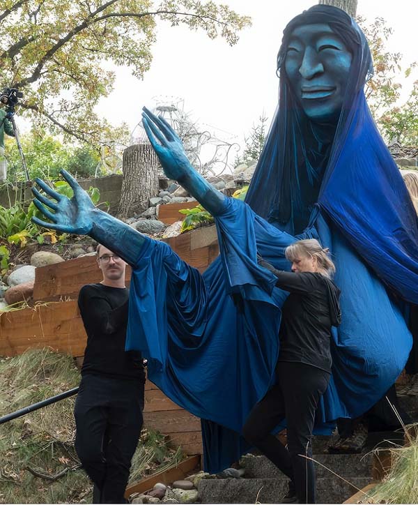 Water face made for event in South Korea by Sandy Spieler